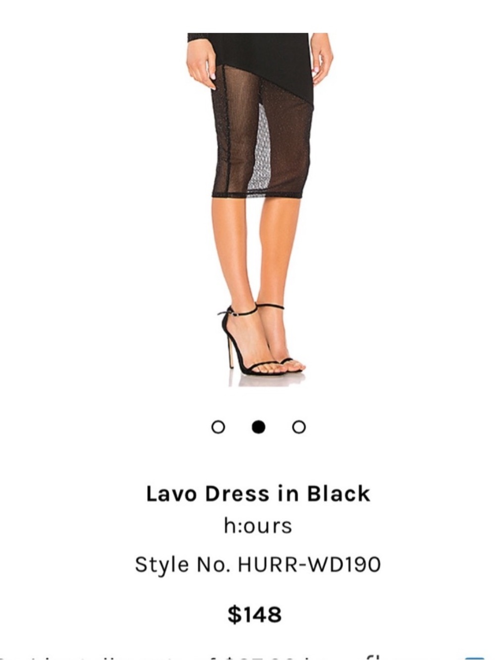Revolve h:ours Lavo sparkly mesh panel bodycon dress - Picture 3 of 7